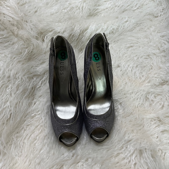 Guess Peep Toe Heels - Glitter Sparkle NWOT - Picture 6 of 7